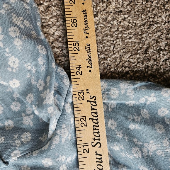 Lauren Conrad Long-Sleeve Blouse Shirt Floral Womens XL Peasant Ruffle Cottage - Picture 10 of 10